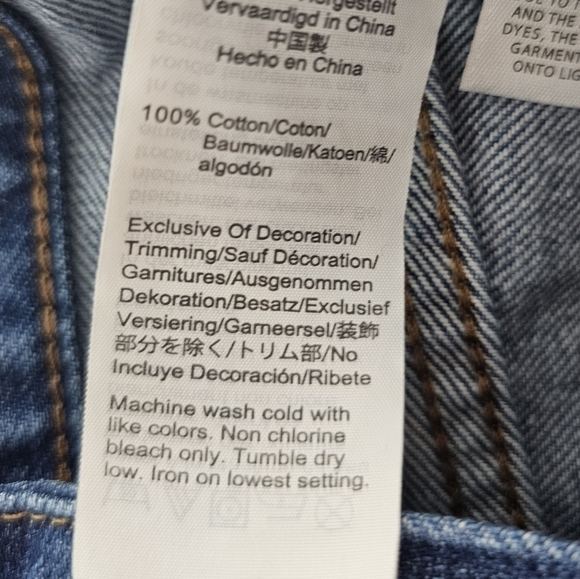 Madewell Rigid Denim Straight Blue 100% Cotton Mini Skirt 27 Preowned - Picture 6 of 6